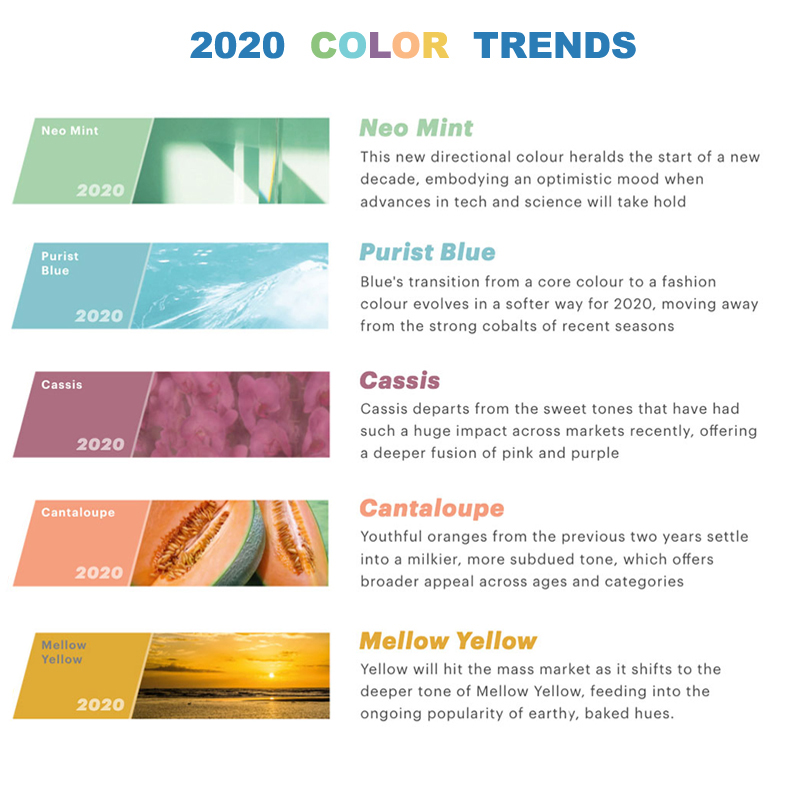 Tendencias de color 2020